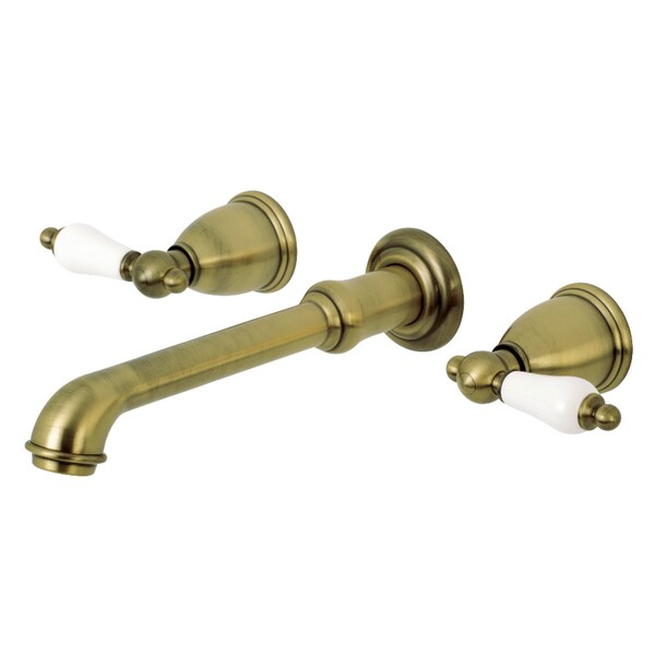 Roman Tub Faucet, Antique Brass, Wall Mount
